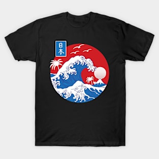 Great Wave off Kanagawa circle T-Shirt
